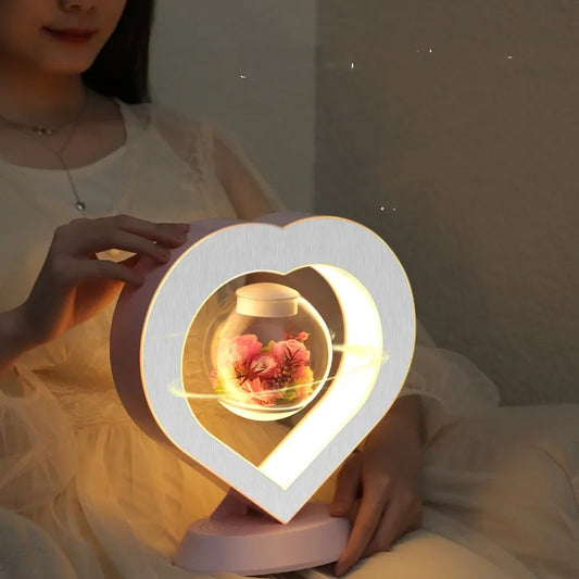 Heart-shaped Floating Table LED Night Light - Perfect Romantic Gift